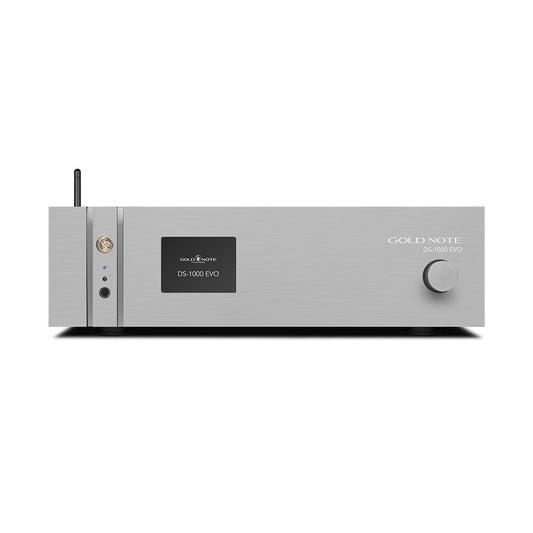 Gold Note DS-1000 EVO Streaming-DAC Silber Frontansicht
