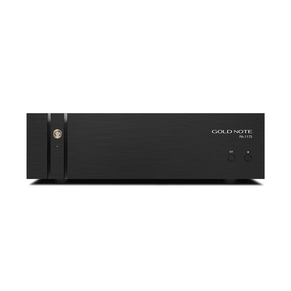 Gold Note PA-1175 MKII Stereo-Endverstärker Schwarz Frontansicht