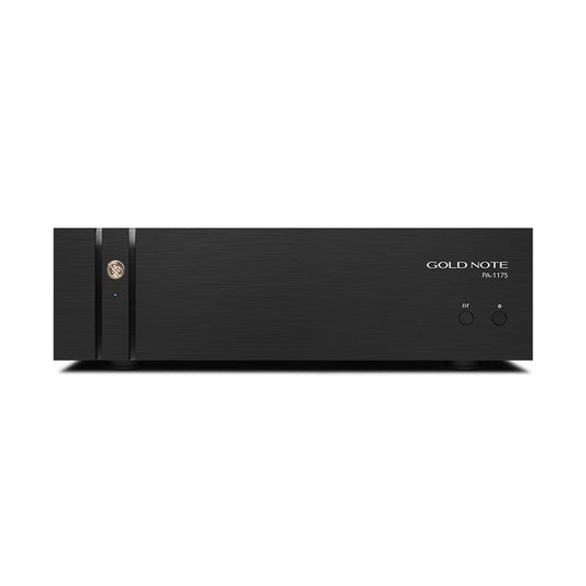 Gold Note PA-1175 MKII Stereo-Endverstärker Schwarz Frontansicht