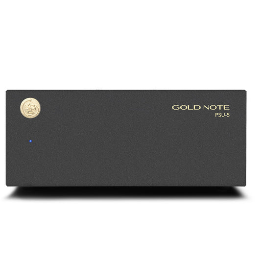 Gold Note PSU-5 Phono-Netzteil für PH-5 Frontansicht in Schwarz