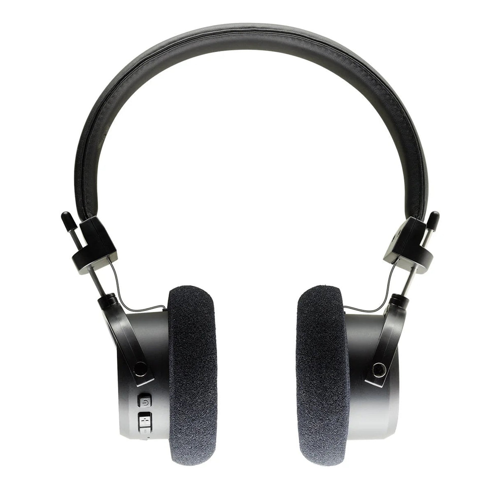 Grado GW100 X Open-Back Bluetooth-Kopfhörer Rückansicht mit Schaumstoff-Ohrpolstern und Bedientasten