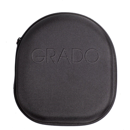 Grado Hartschalen-Kopfhörertasche Large Draufsicht geschlossen mit geprägtem Markenschriftzug