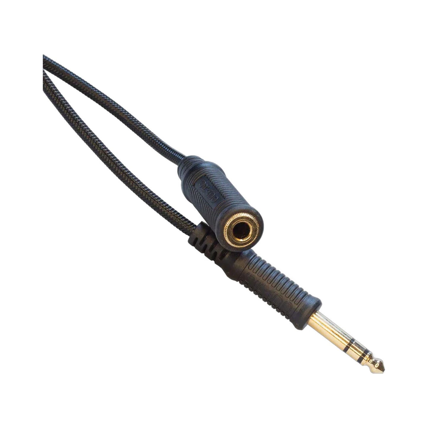 Grado Kopfhörer-Verlängerungskabel 6.3 mm X-Serie Draufsicht mit vergoldetem Klinkenstecker und Kupplung