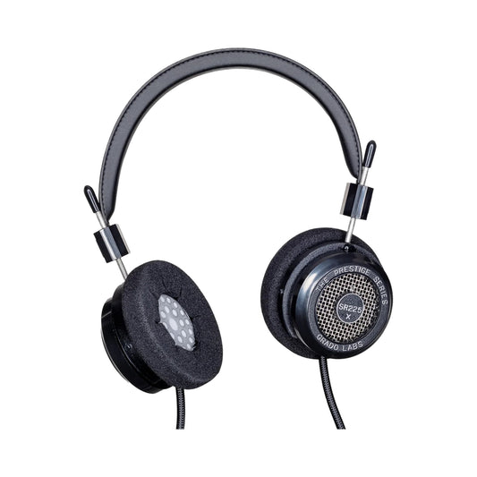 Grado Prestige SR225x Open-Back-Kopfhörer Schrägansicht mit Kopfbügel und Ohrpolstern