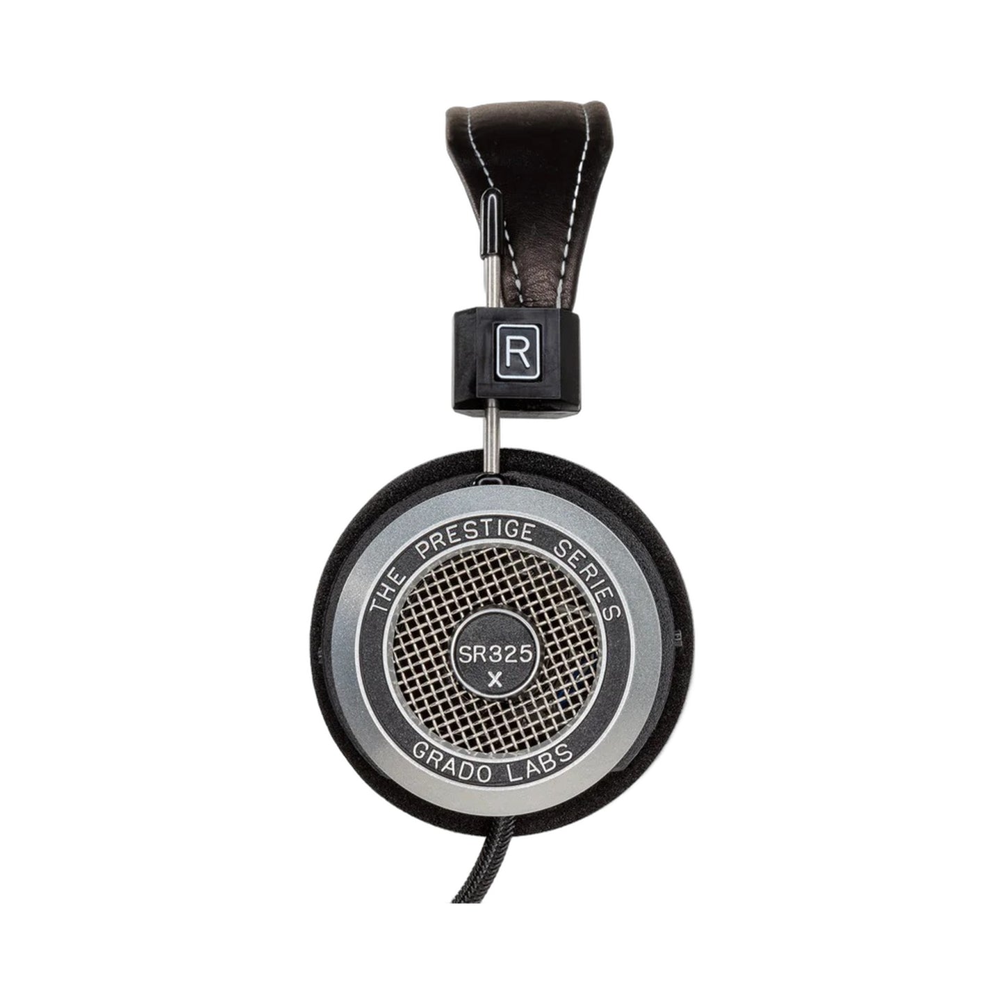 Grado Prestige SR325x Open-Back-Kopfhörer Frontansicht der Ohrmuschel mit Grado-Labs-Gitter