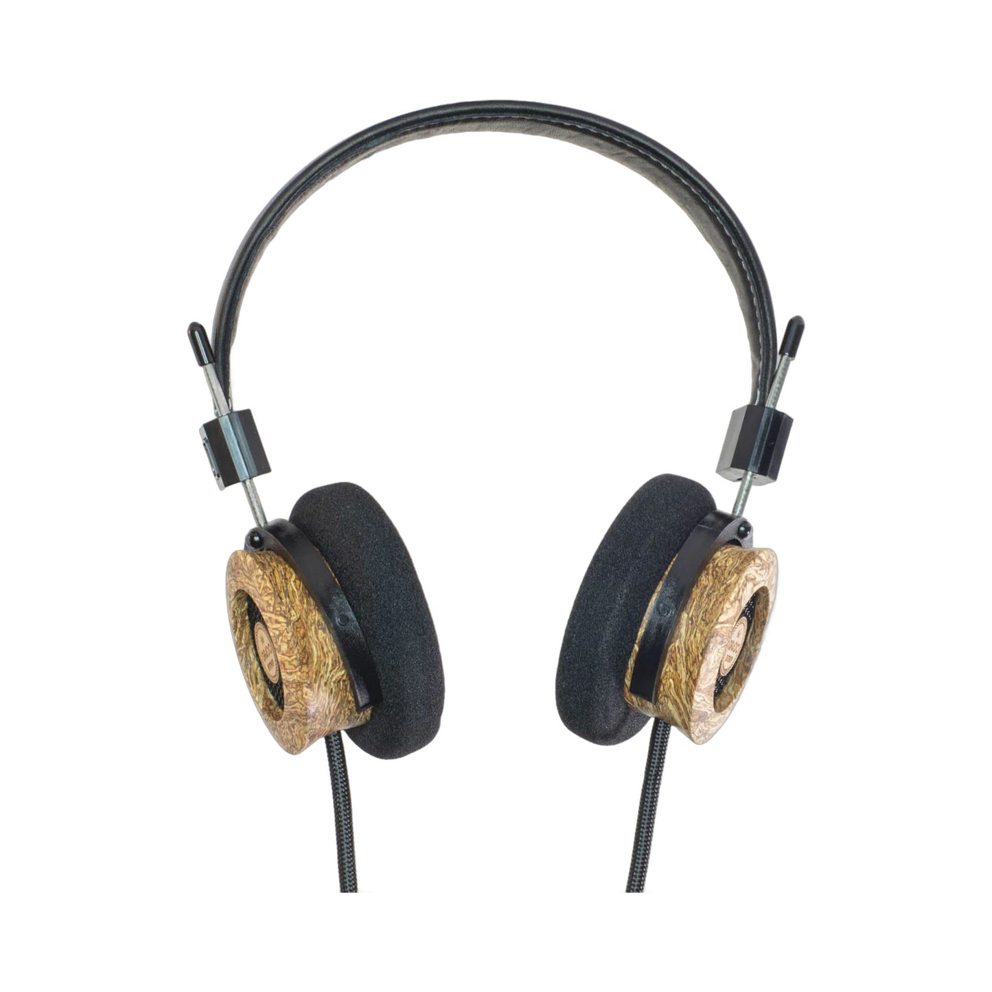 Grado Reference The Hemp Open-Back-Kopfhörer Rückansicht mit schwarzen Schaumstoff-Ohrpolstern