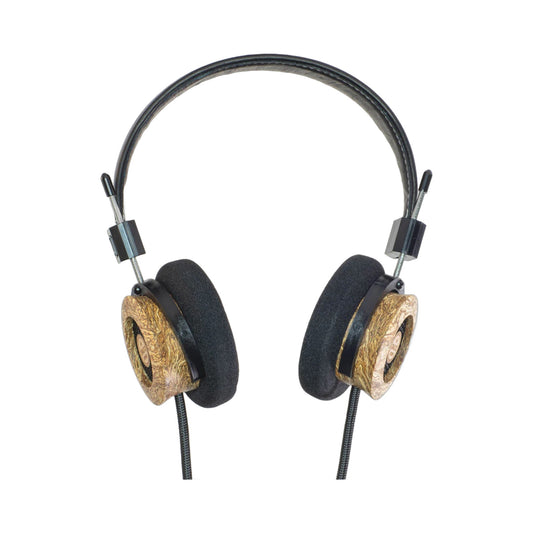 Grado Reference The Hemp Open-Back-Kopfhörer Rückansicht mit schwarzen Schaumstoff-Ohrpolstern