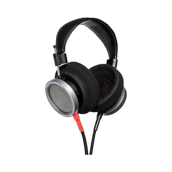 Grado Signature HP100 SE Open-Back-Kopfhörer Schrägansicht von links mit Anschlusskabel