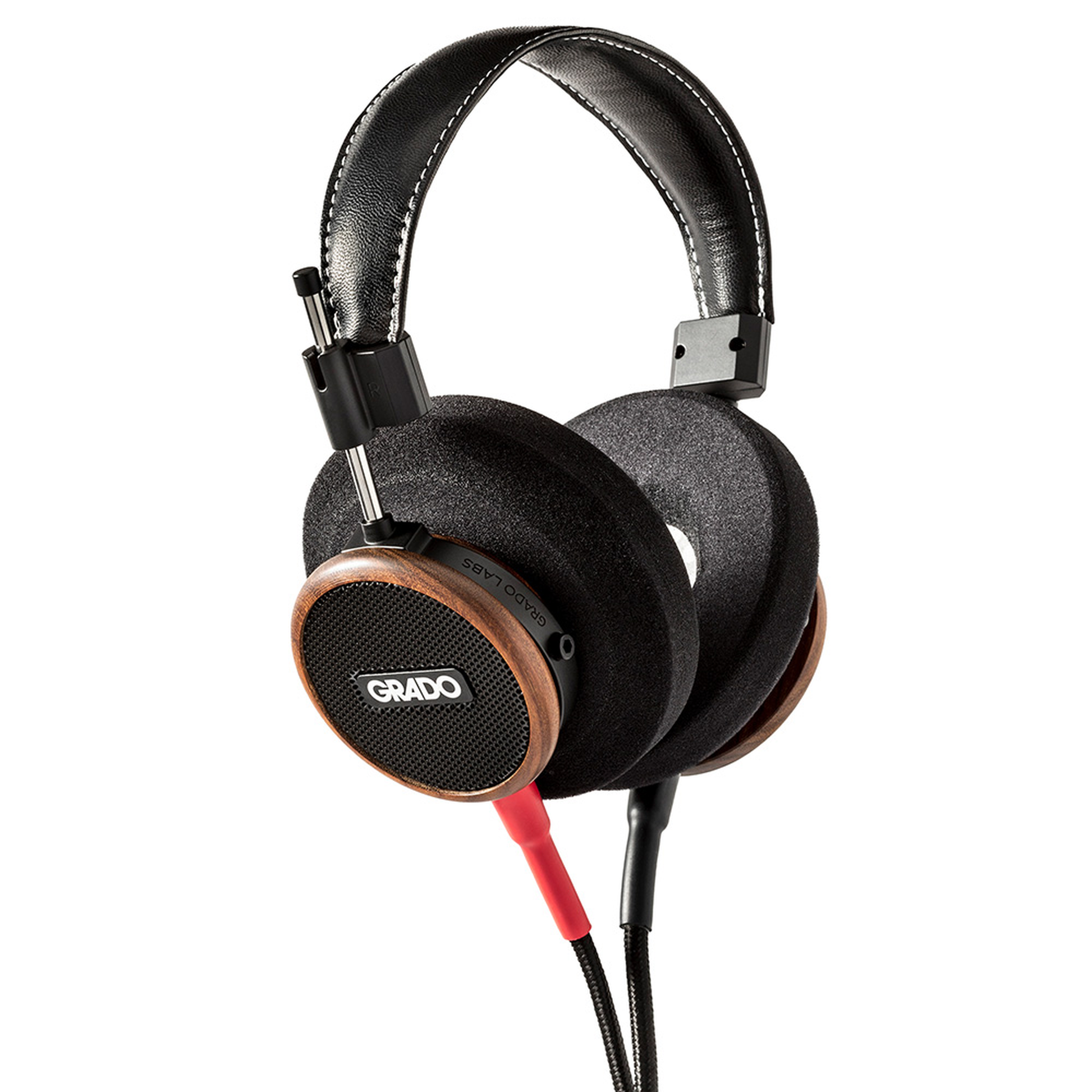 Grado Signature S550 Open-Back-Kopfhörer Schrägansicht von links mit Anschlusskabel