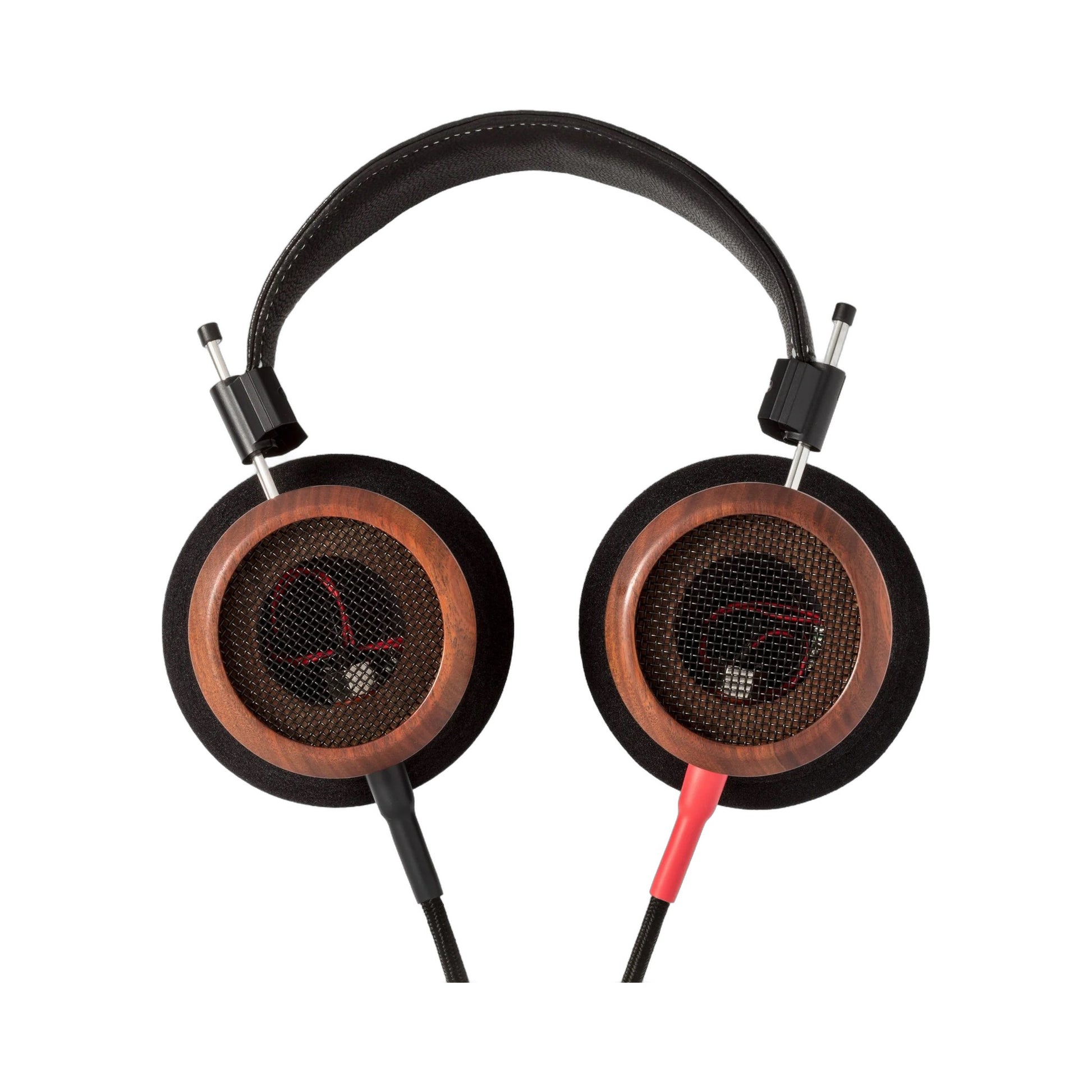 Grado Signature S950 Open-Back-Kopfhörer Frontansicht beider Holz-Ohrmuscheln mit Metallgittern