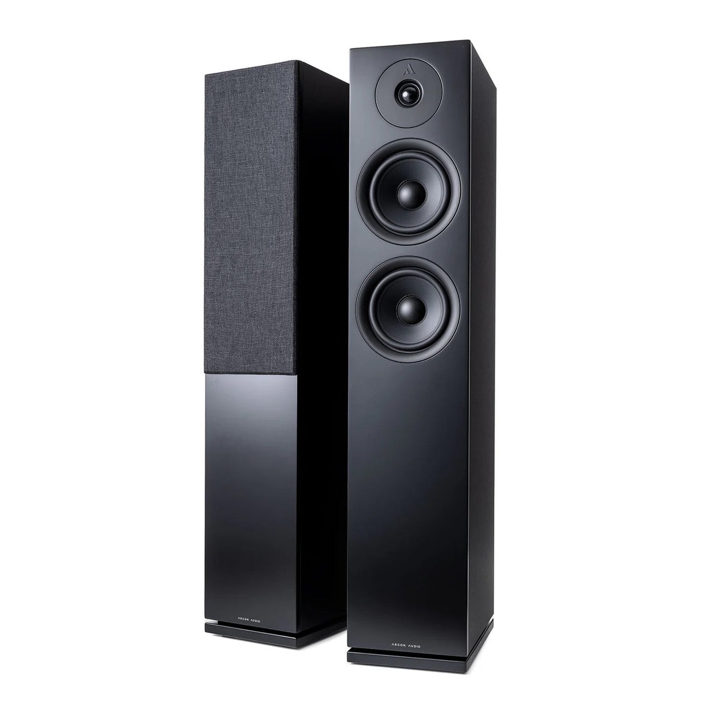 HiFi-Set Bluesound Powernode + Argon Forus 55 Schwarz Stereopaar Forus 55, eines mit Stoffbespannung