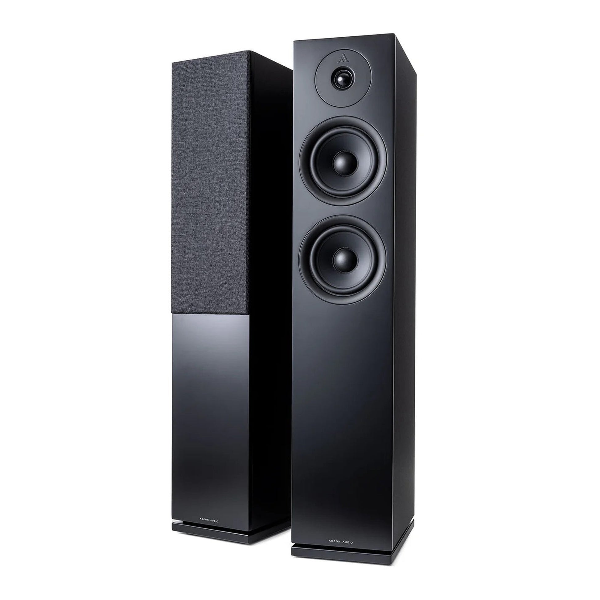 HiFi-Set Bluesound Powernode + Argon Forus 55 Schwarz Stereopaar Forus 55, eines mit Stoffbespannung