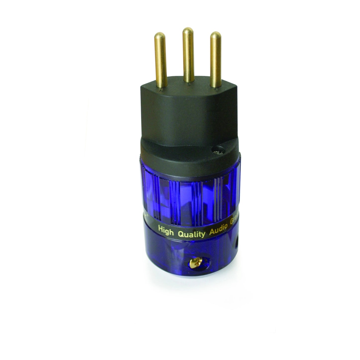 IsoTek 24ct Gold Audiophile Connectors Detailansicht Schweizer Netzstecker