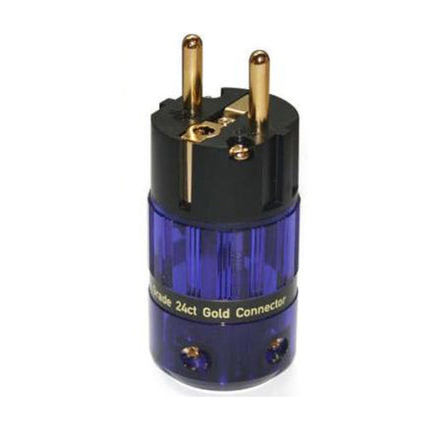 IsoTek 24ct Gold Audiophile Connectors Detailansicht Schuko-Netzstecker