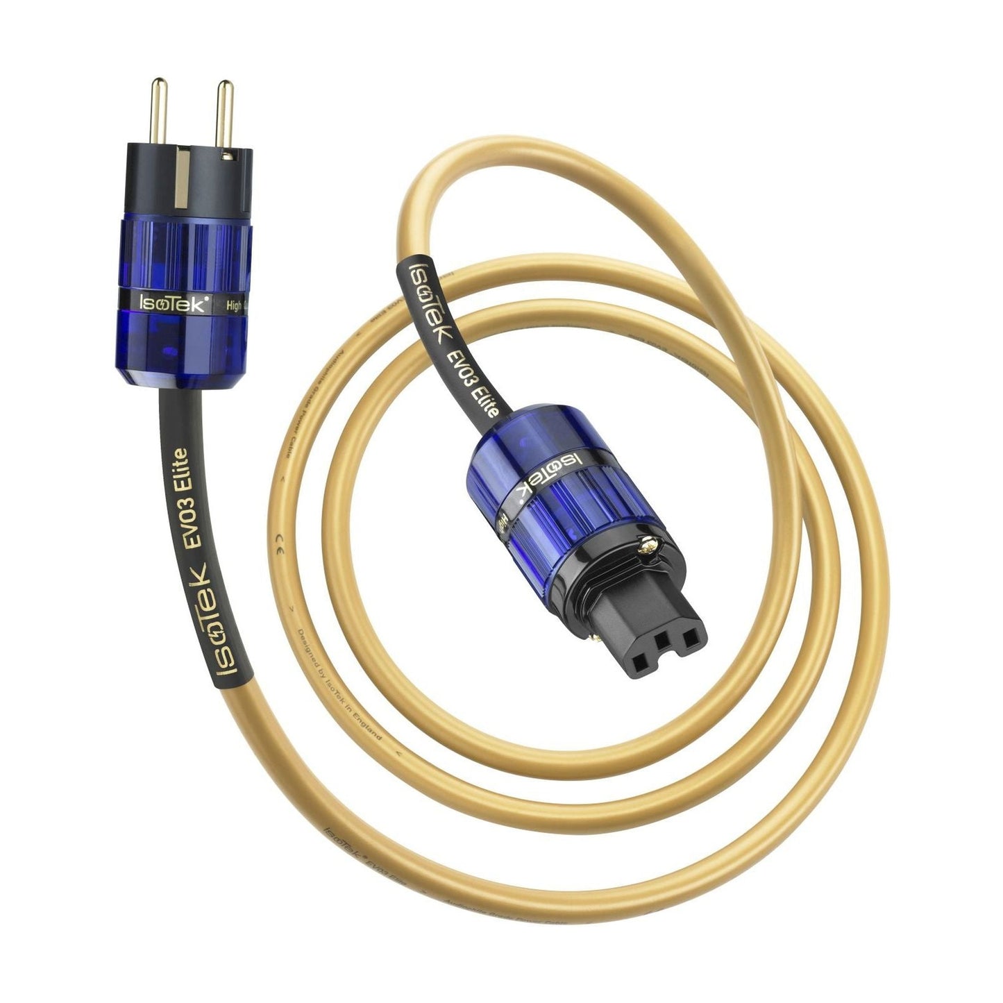 IsoTek EVO3 Elite Netzkabel – Schuko-Stecker auf C13-Kaltgerätestecker