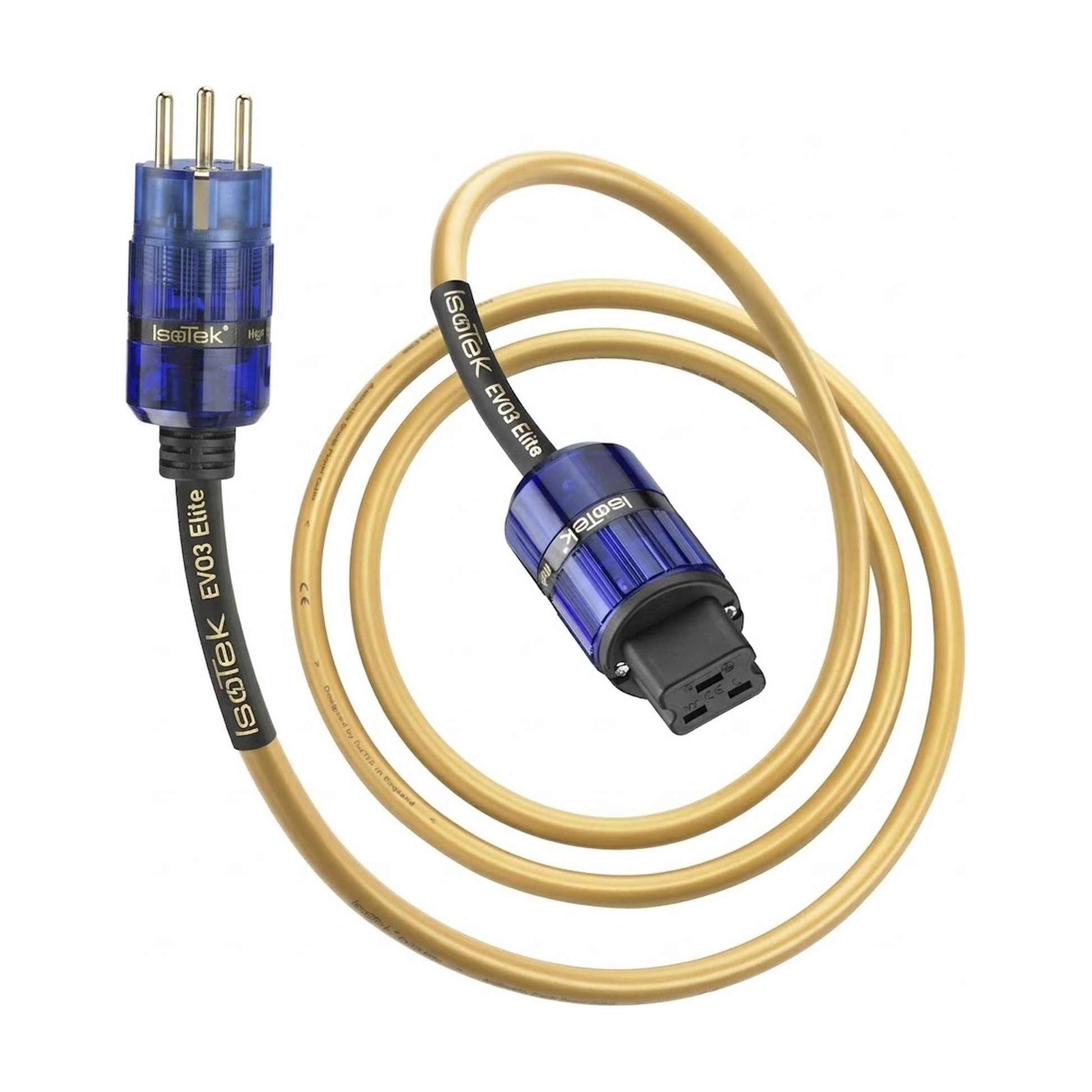 IsoTek EVO3 Elite Netzkabel – Schweizer Netzstecker auf C19-Kupplung