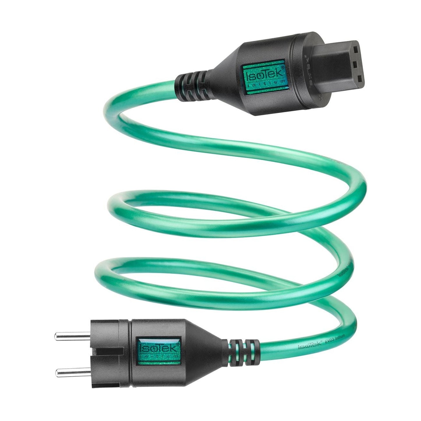 IsoTek EVO3 Initium Netzkabel Gesamtansicht, perspektivische Seitenansicht