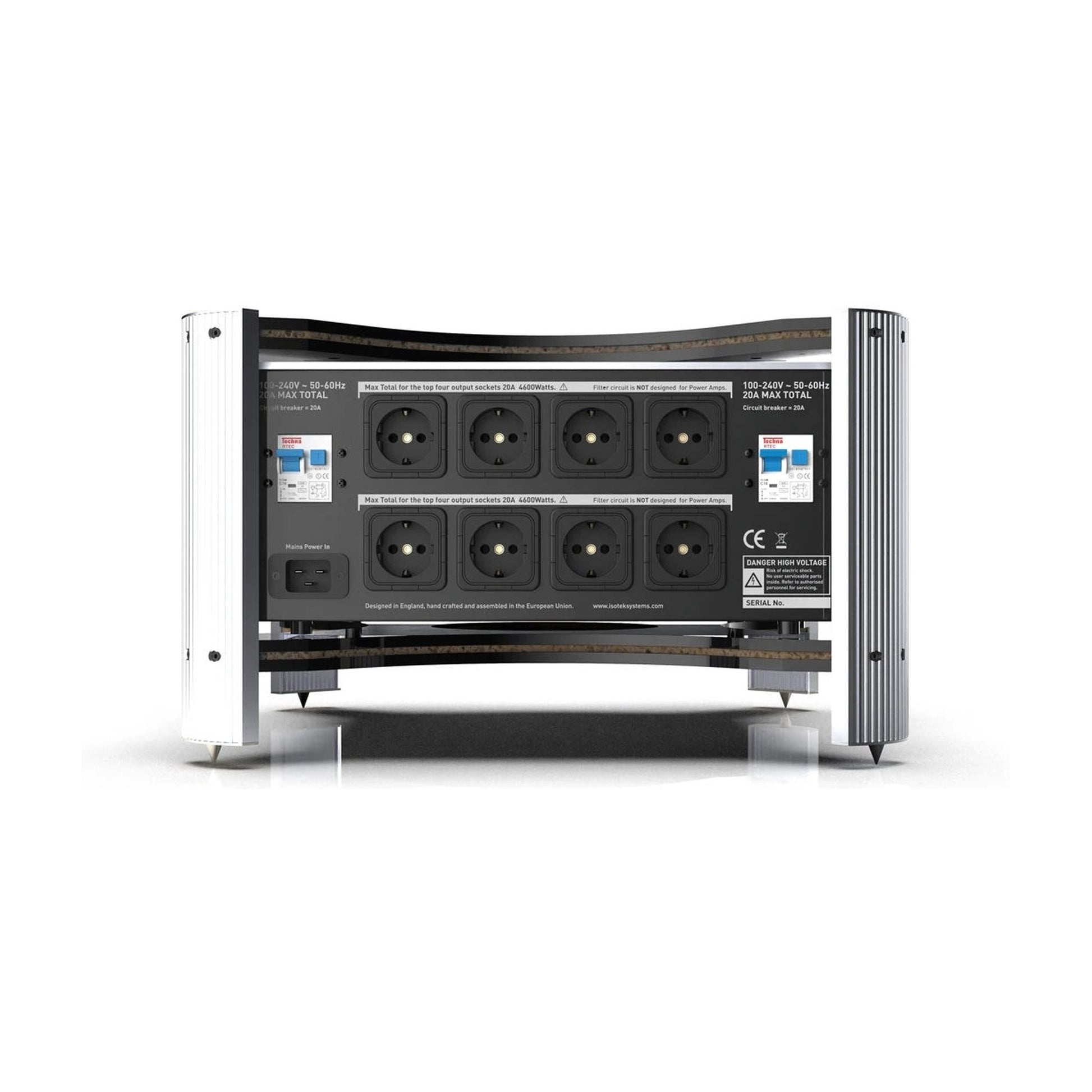 IsoTek EVO3 Super Nova Netzfilter Rückansicht mit Anschlüssen
