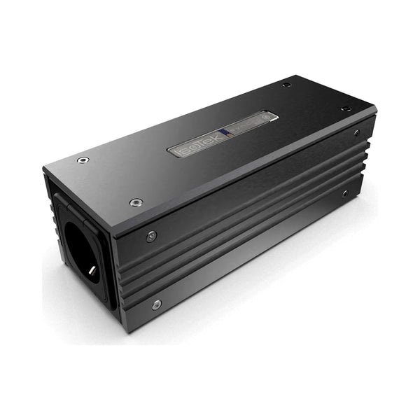 IsoTek EVO3 Syncro Uni 16 A DC-Blocker Schrägansicht in Schwarz
