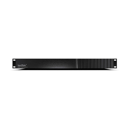 IsoTek Smart Power Alpha Lite Netzfilterleiste Frontansicht im 19-Zoll-Rackgehäuse