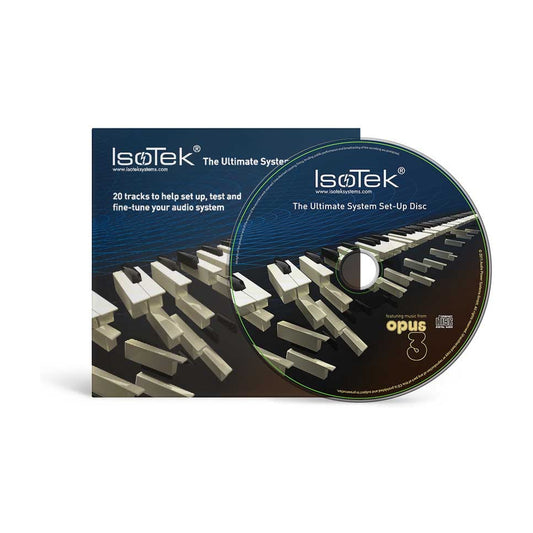 IsoTek Ultimate System Set-Up Disc Lieferumfang mit Pappschuber und CD