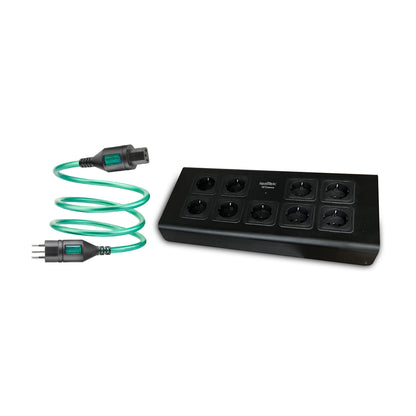 IsoTek V5 Corvus Netzleiste in Schwarz mit Netzkabel, Produktübersicht