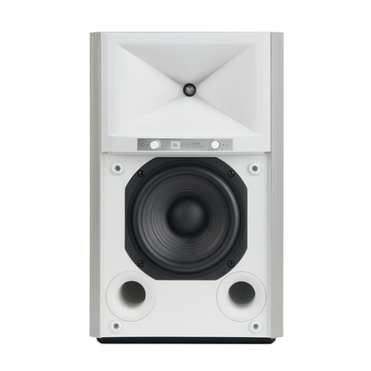 JBL 4305P Studio Monitor Aktivlautsprecher White Aspen Frontansicht ohne Grill