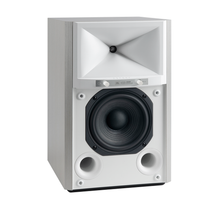 JBL 4305P Studio Monitor Aktivlautsprecher White Aspen Dreiviertelansicht rechts ohne Grill
