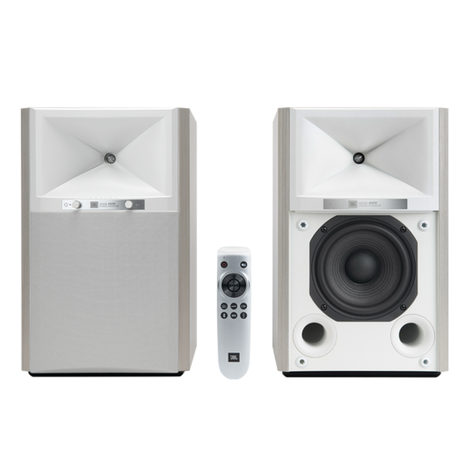 JBL 4305P Studio Monitor Aktivlautsprecher White Aspen Stereopaar mit Fernbedienung