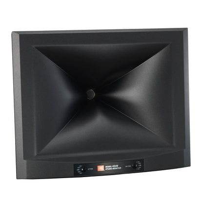 JBL 4349 Studio Monitor schwarz Nahaufnahme Waveguide von unten
