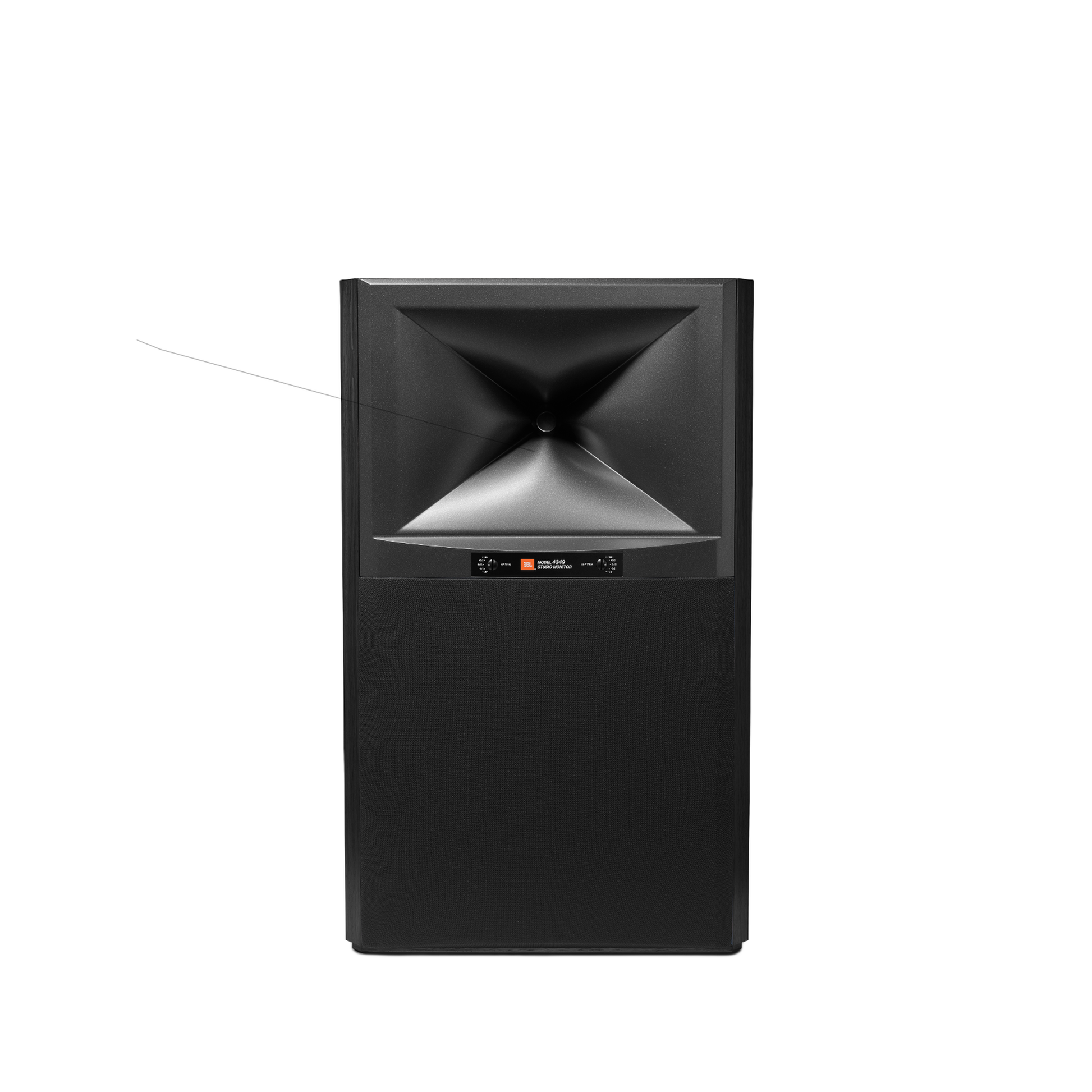 JBL 4349 Studio Monitor schwarz Frontansicht mit Grill