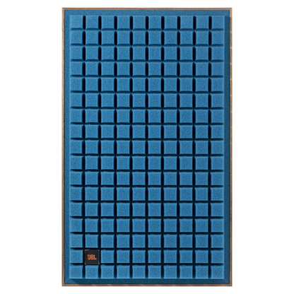 JBL L100 Classic MKII Regallautsprecher blau Frontansicht mit Grill