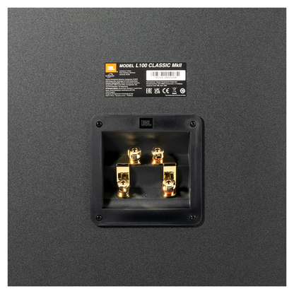 JBL L100 Classic MKII Regallautsprecher orange Anschlussfeld