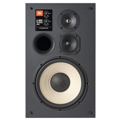 JBL L100 Classic MKII Regallautsprecher orange Frontansicht ohne Grill