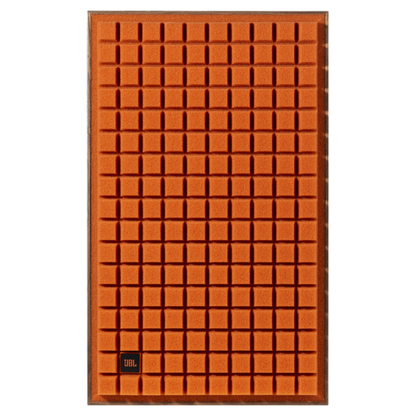 JBL L100 Classic MKII Regallautsprecher orange Frontansicht mit Grill