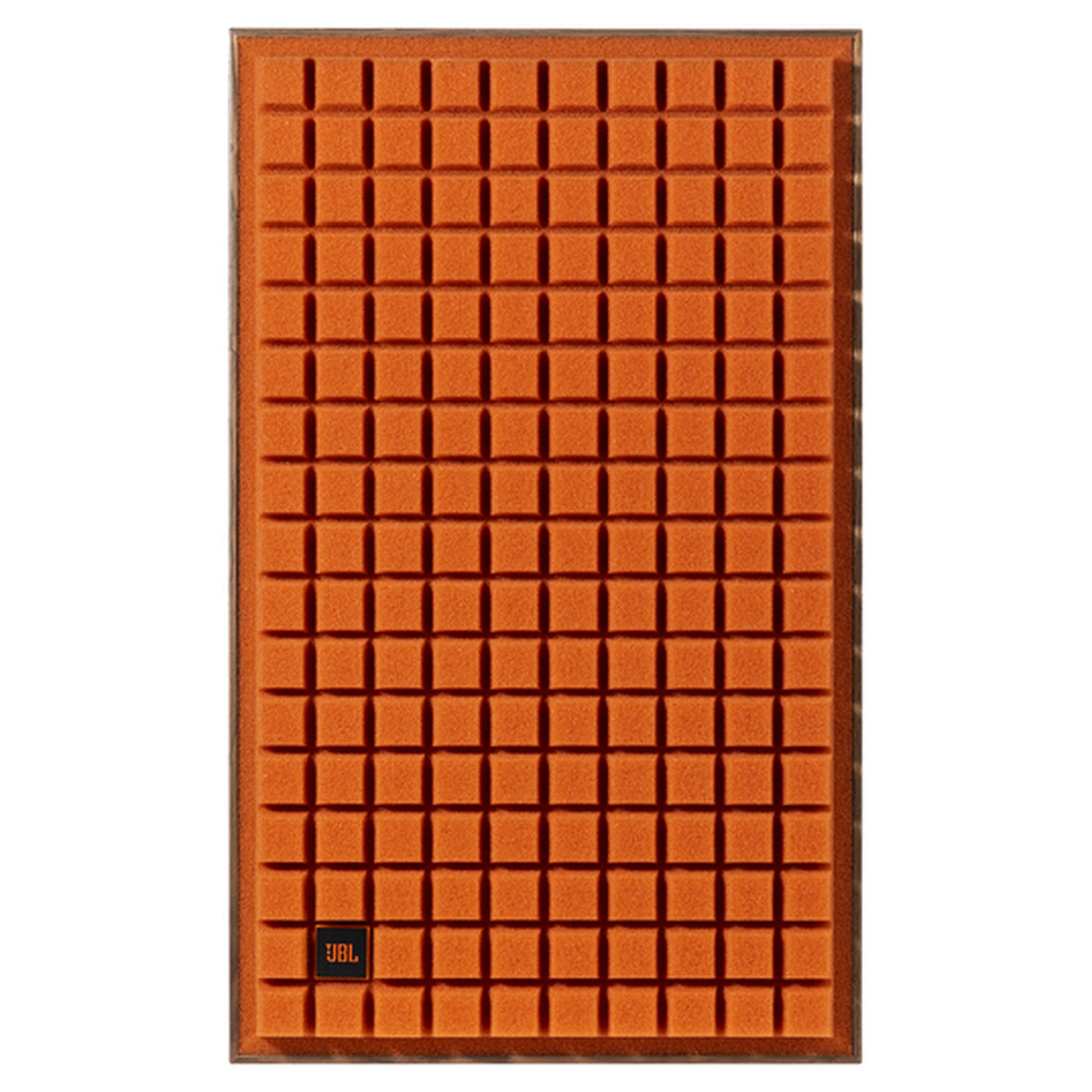 JBL L100 Classic MKII Regallautsprecher orange Frontansicht mit Grill