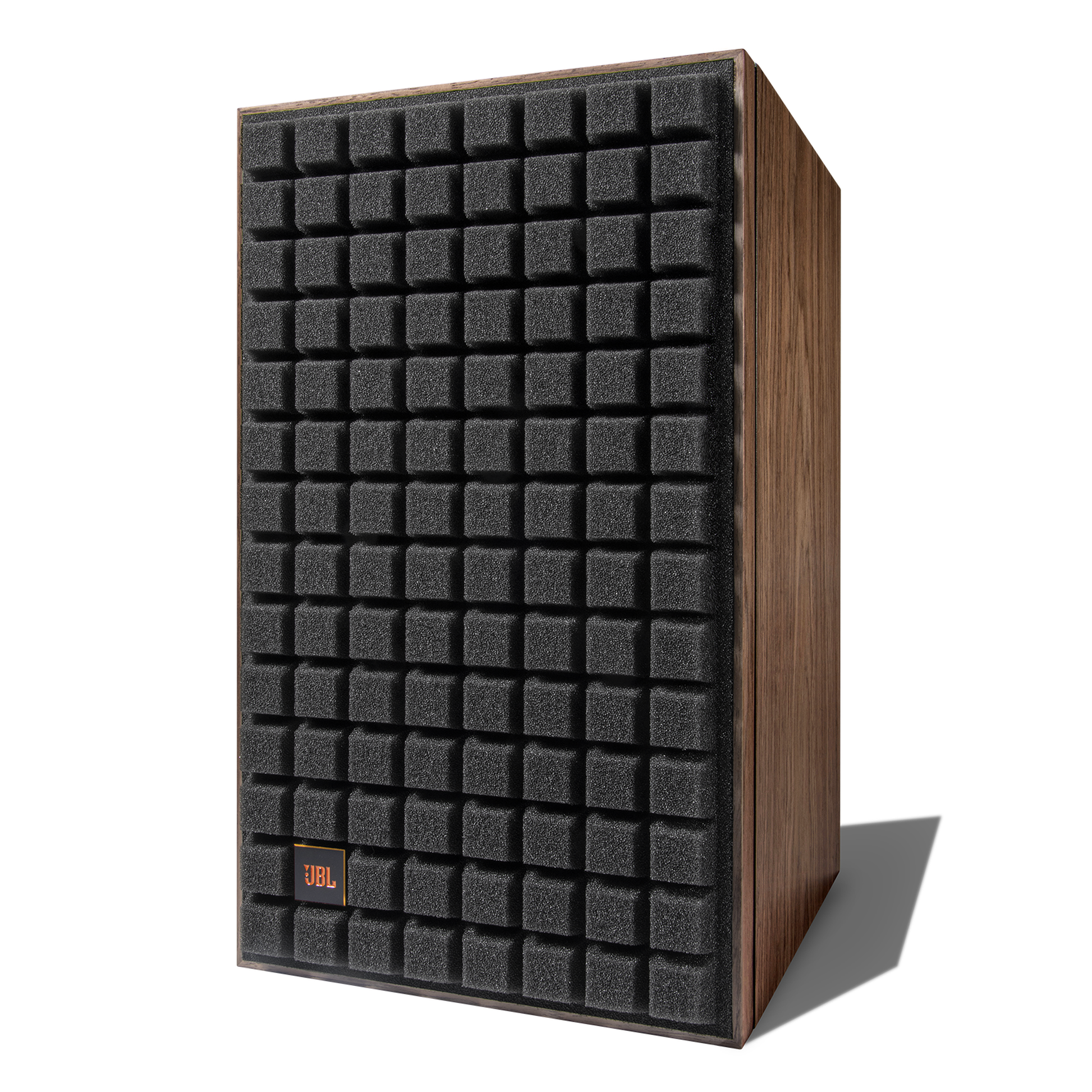 JBL L52 Classic Regallautsprecher schwarz Quadrex-Grill Dreiviertelansicht