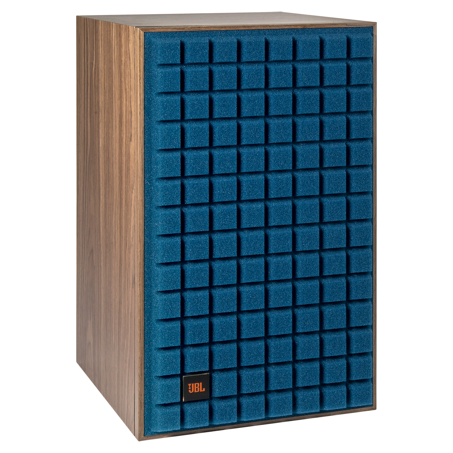 JBL L82 Classic MKII Regallautsprecher blau Quadrex-Grill Dreiviertelansicht rechts
