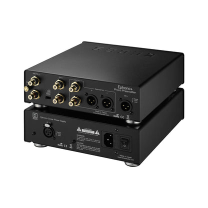 KECES Ephono+ Phono-Vorverstärker Rückansicht mit Linear-Netzteil