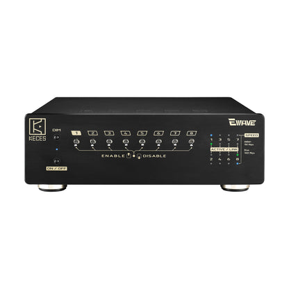 KECES Set: Ewave, P6 & Valentina DC-Kabel Frontansicht Ewave Audio-Netzwerk-Switch