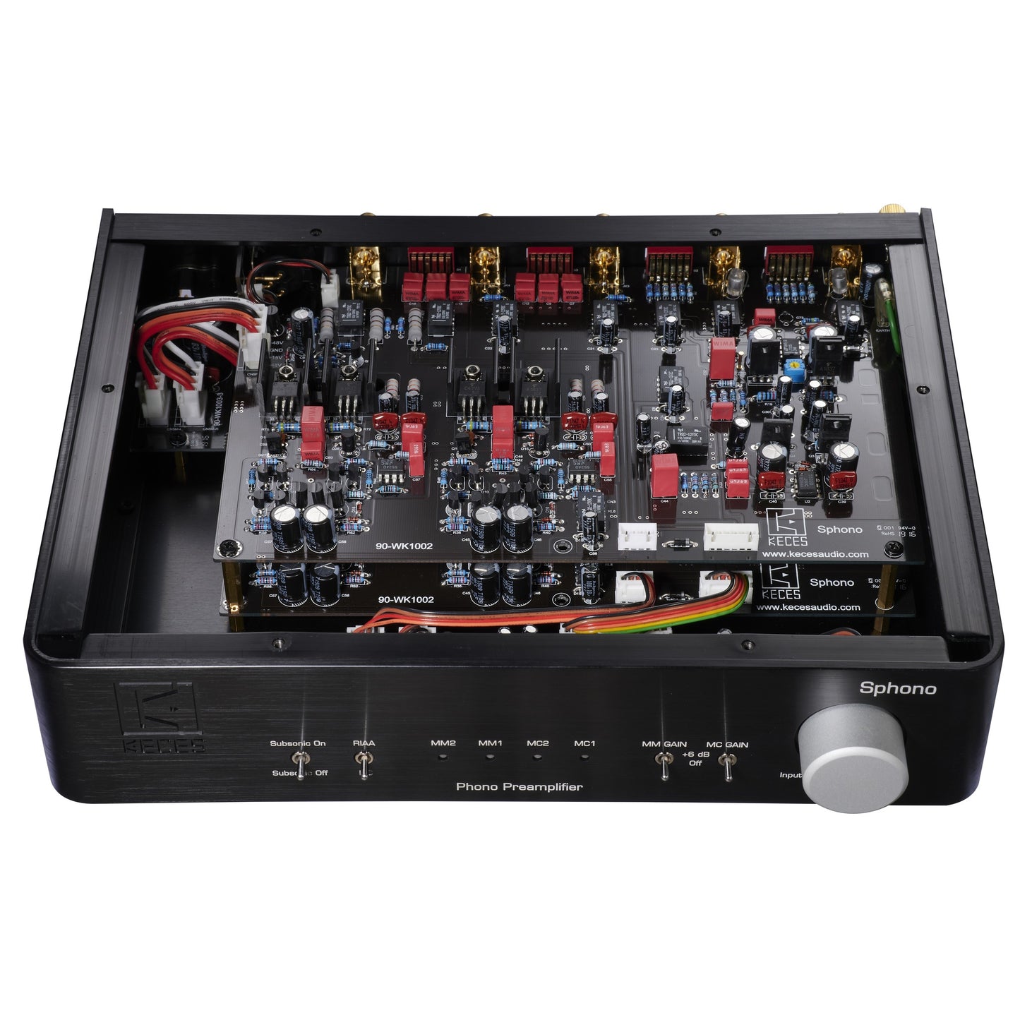 KECES SPhono Phono-Vorstufe Detailansicht Innenaufbau der Phonoplatine
