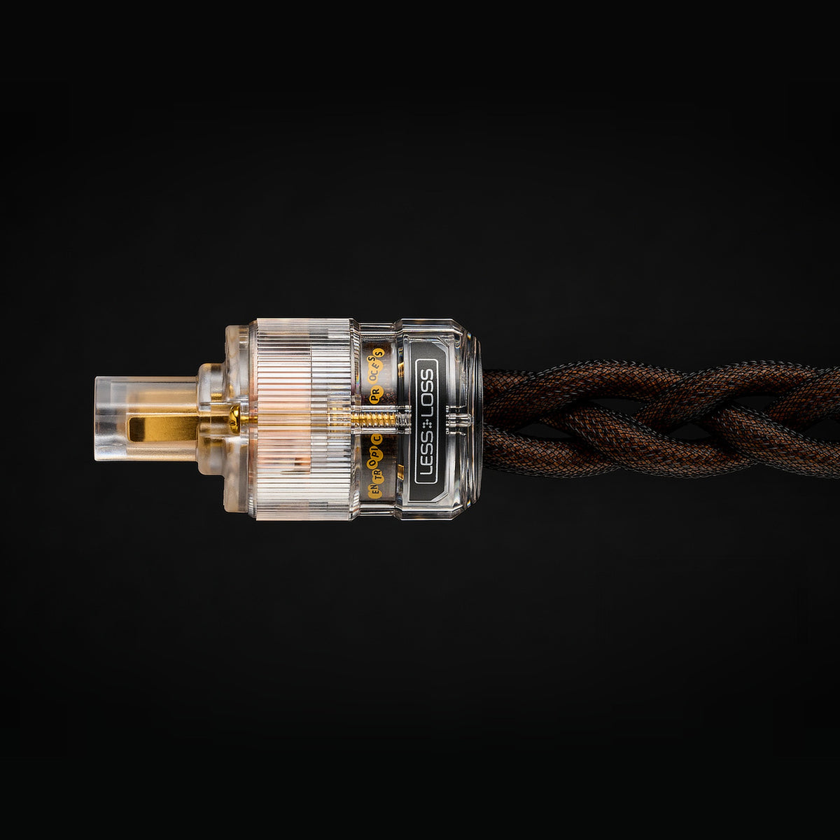 LessLoss C-MARC Classic Entropic Process Netzkabel Detailansicht IEC-Gerätestecker C13