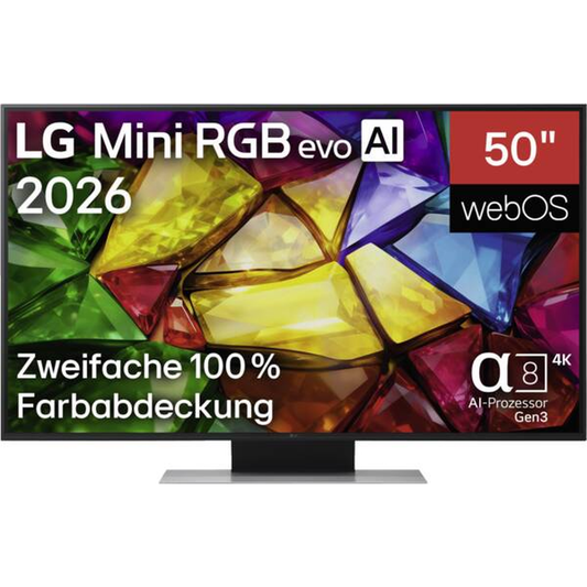 LG 50MRGB88B9B Mini-RGB-Fernseher Frontansicht