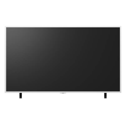 LG 65LX7B6LA Gallery-Fernseher Frontansicht mit weissem Rahmen und zwei Standfüssen