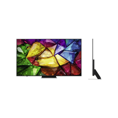 LG 75MRGB88B9B Mini-RGB-Fernseher Frontansicht mit Seitenprofil