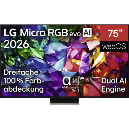 LG 75MRGB96B9B Micro-RGB-Fernseher Frontansicht