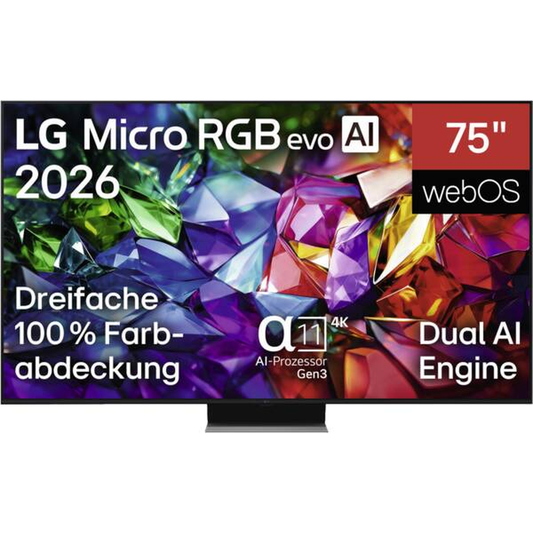 LG 75MRGB96B9B Micro-RGB-Fernseher Frontansicht