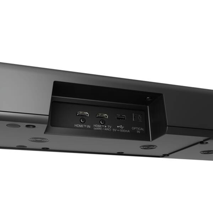LG DS95TR Soundbar Anschlussfeld mit HDMI-, USB- und optischem Eingang