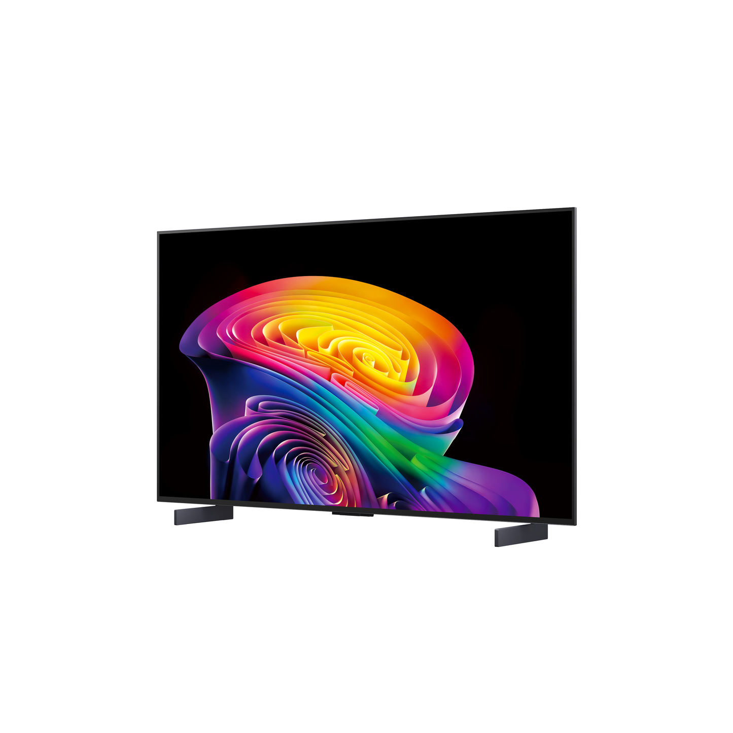 LG OLED42C69LB OLED-Fernseher Schrägansicht seitlich