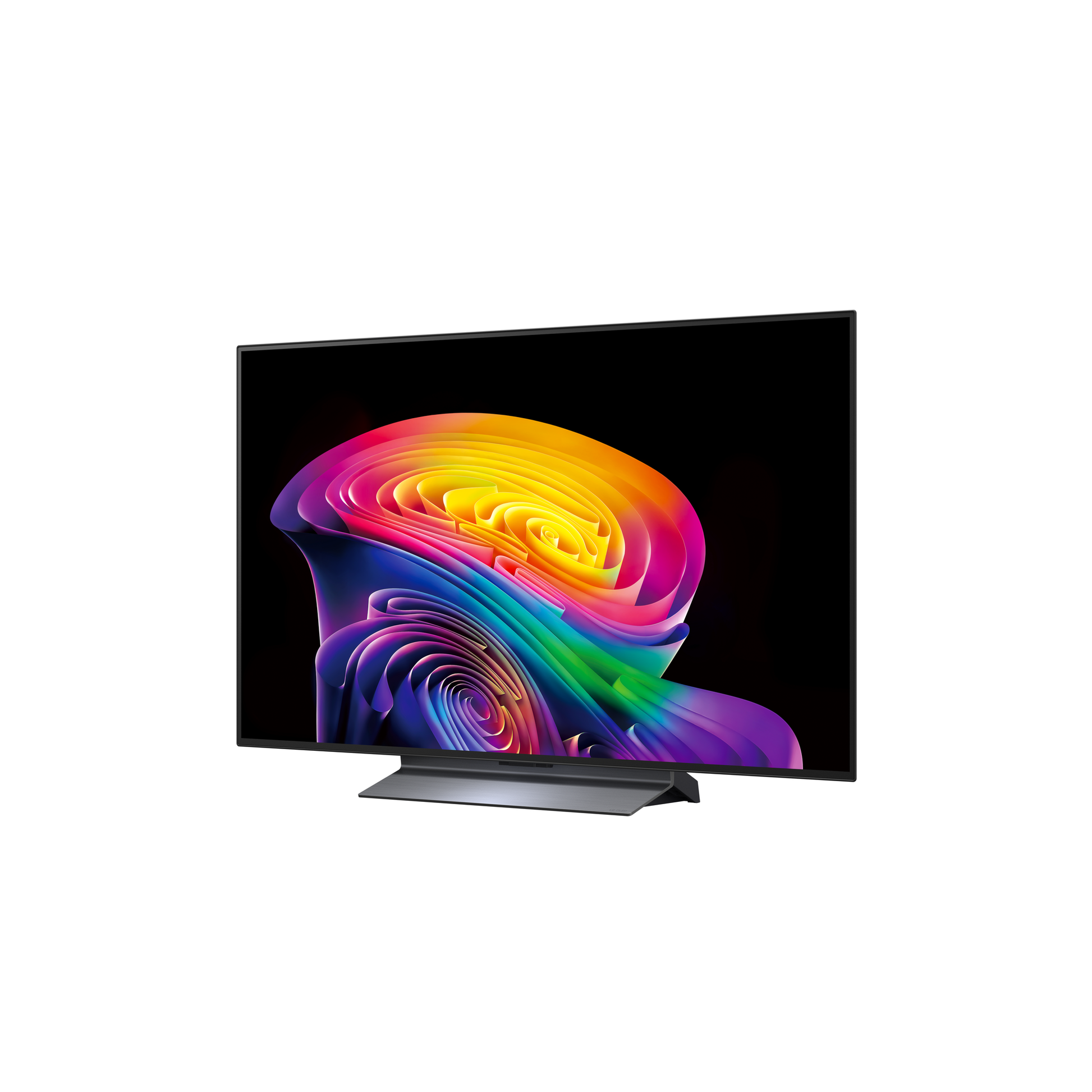 LG OLED48C69LB OLED-Fernseher Schraegansicht